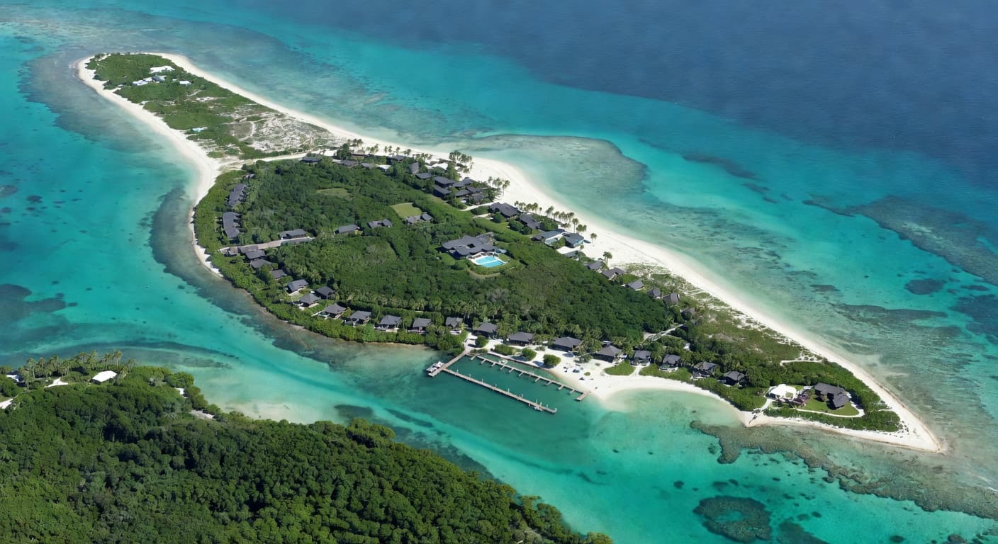Powell Cay conceptual resort rendering